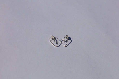 Doodle Heart Studs