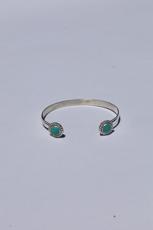 Turquoise Rope Open Cuff