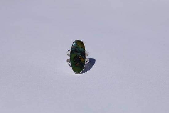 Opal Wood Split Shank Ring