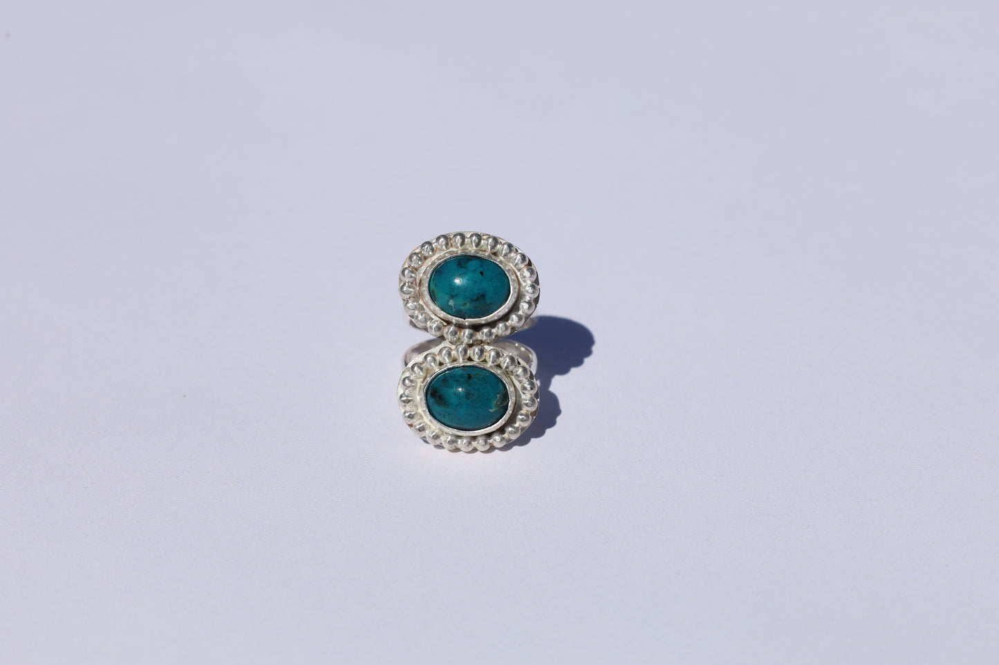Double Eye Opal Wood Ring