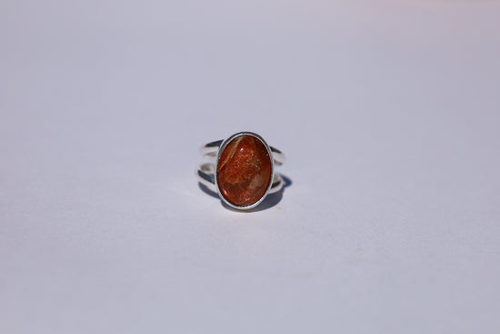 Sunstone Split Shank Ring