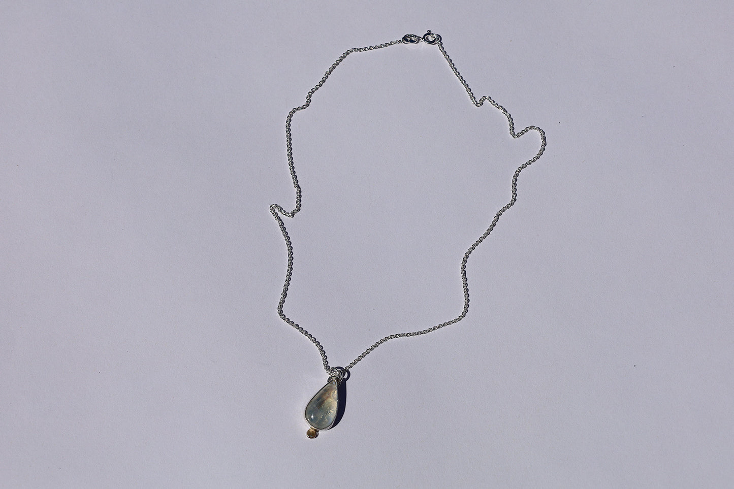 Rainbow Moonstone Dot Necklace
