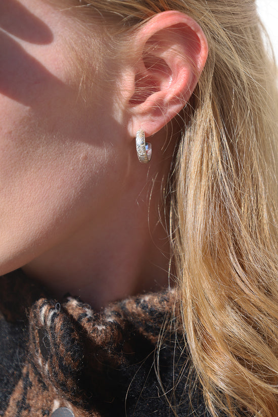 Textured Huggie Hoops