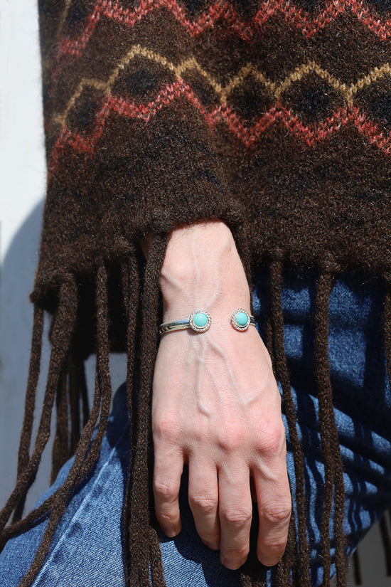 Turquoise Rope Open Cuff