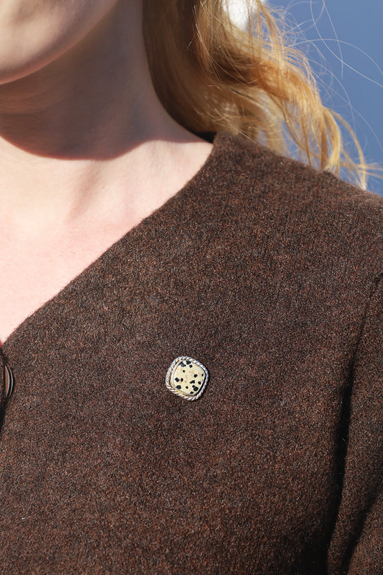 Dalmatian Jasper Lapel/Hat Pin