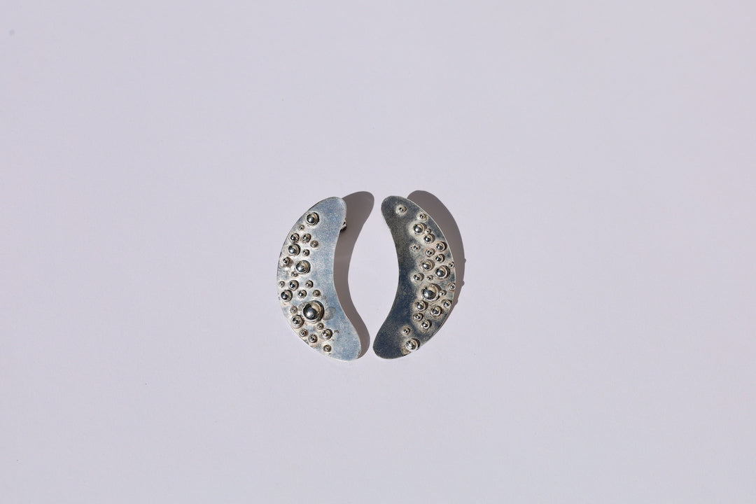 Crescent Moon Studs