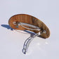 Wide Shaped Wooden Barrette