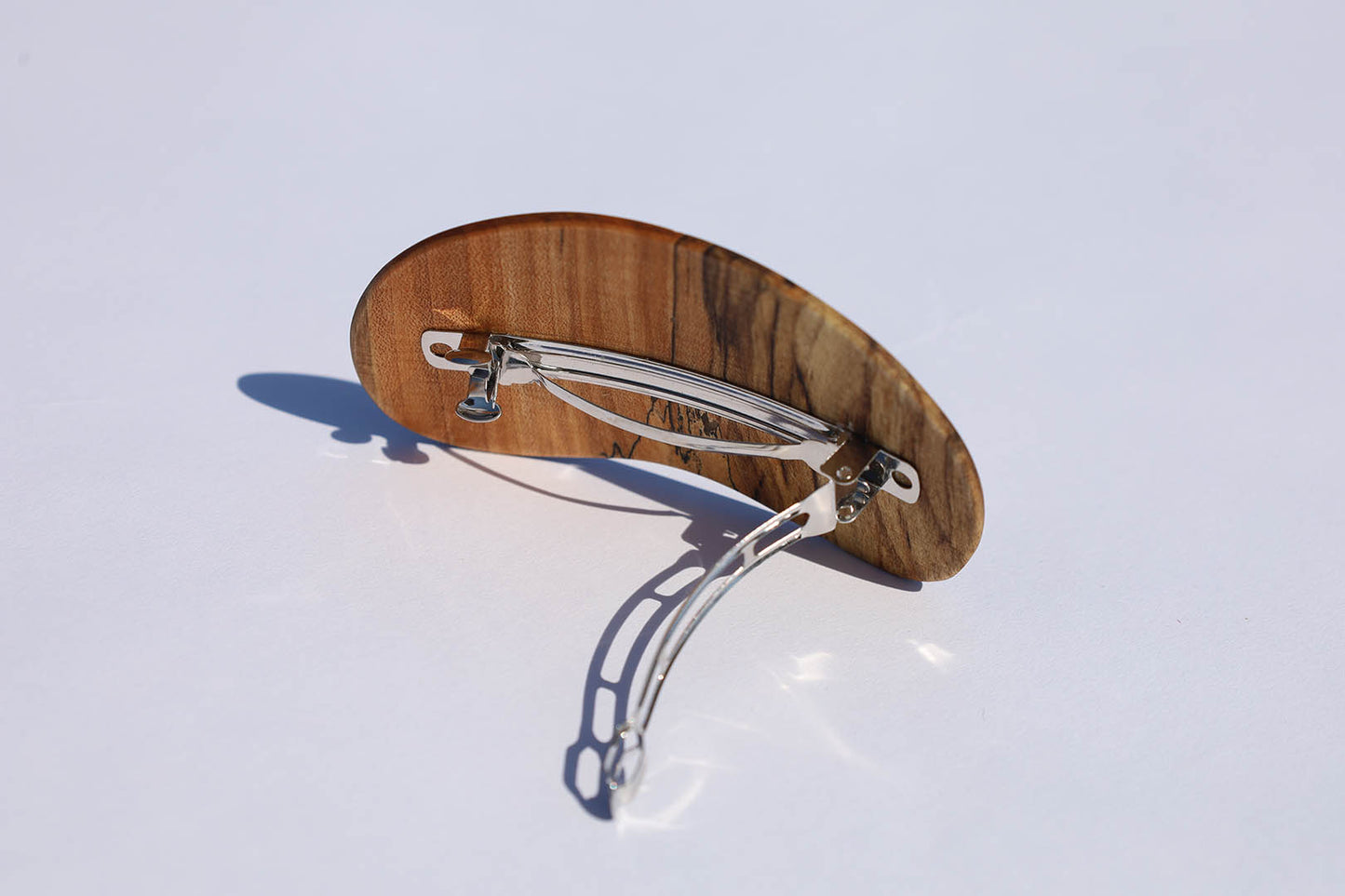 Wide Shaped Wooden Barrette