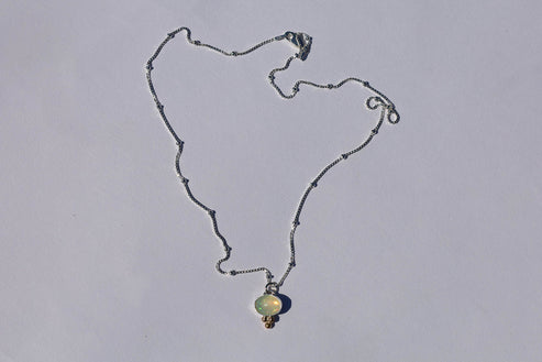 Opal Tri-Dot Necklace