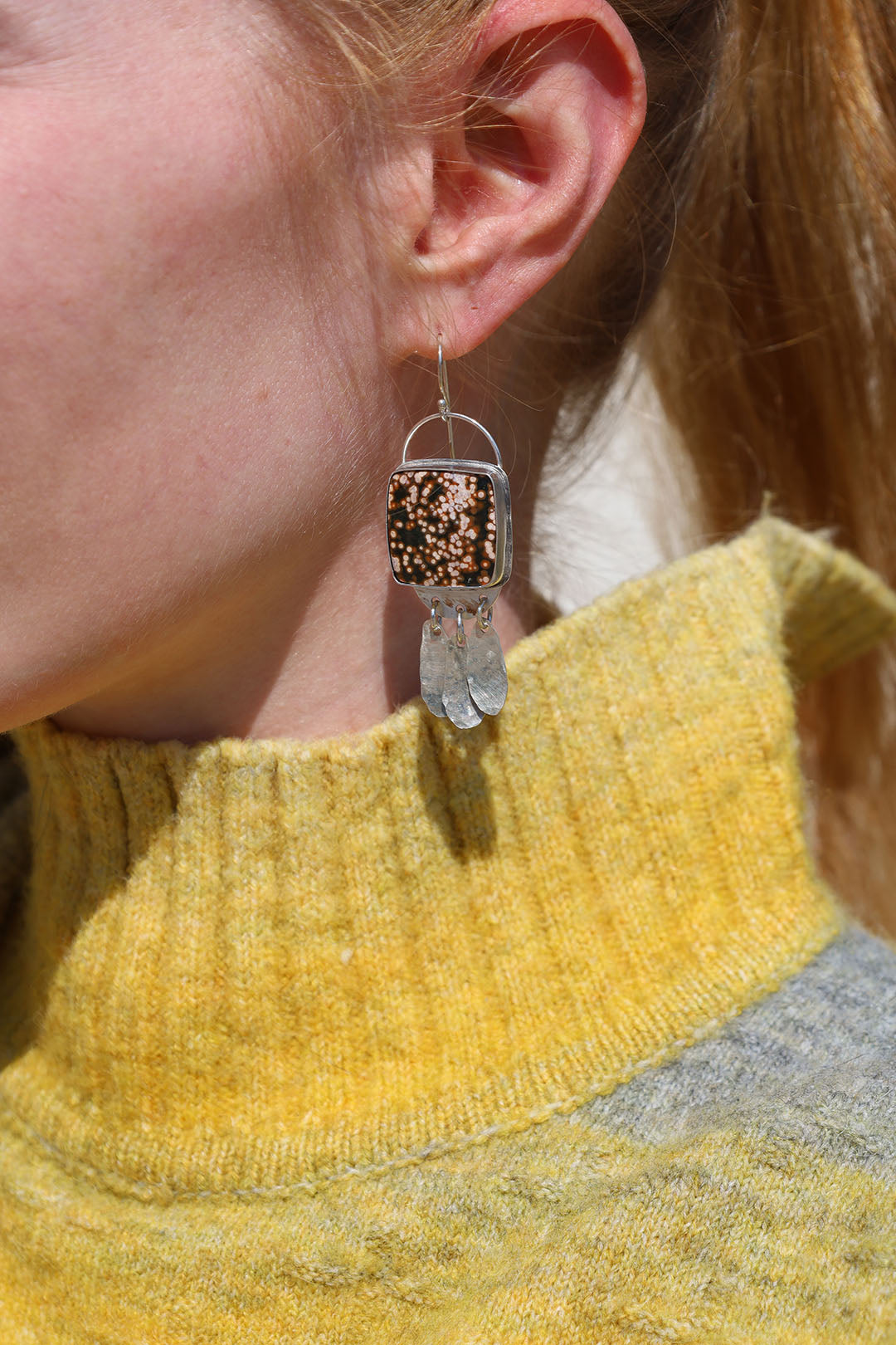 Ocean Jasper Tassel Earrings