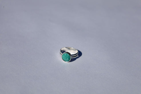 Double Banded Turquoise Ring