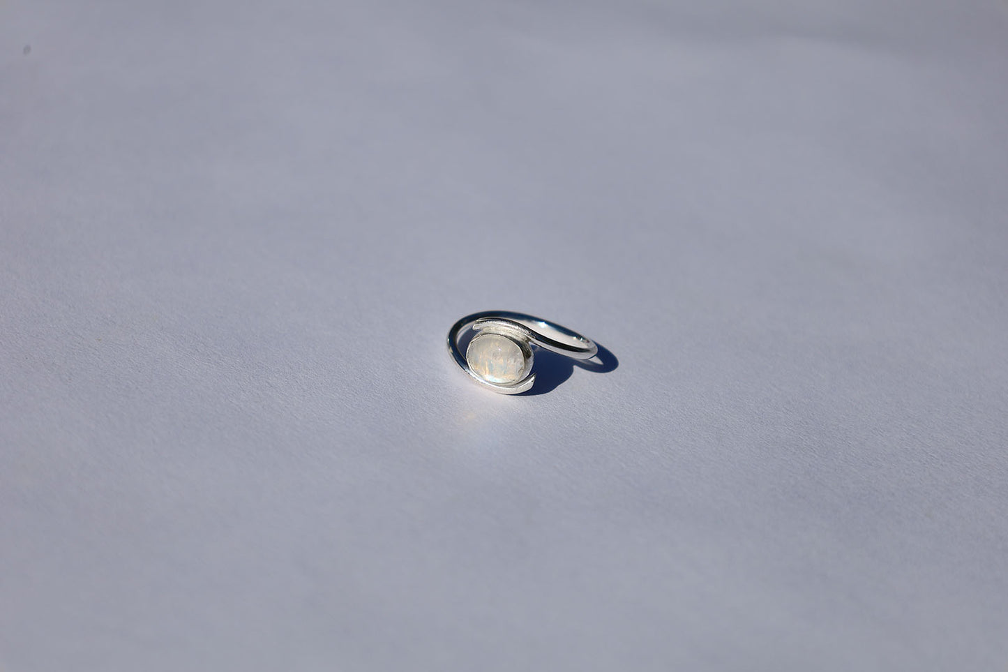 Rainbow Moonstone Tension Ring