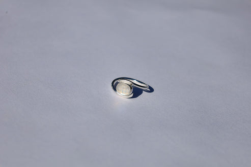 Rainbow Moonstone Tension Ring