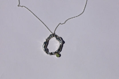 Abstract Orb Peridot Necklace