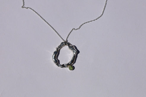 Abstract Orb Peridot Necklace
