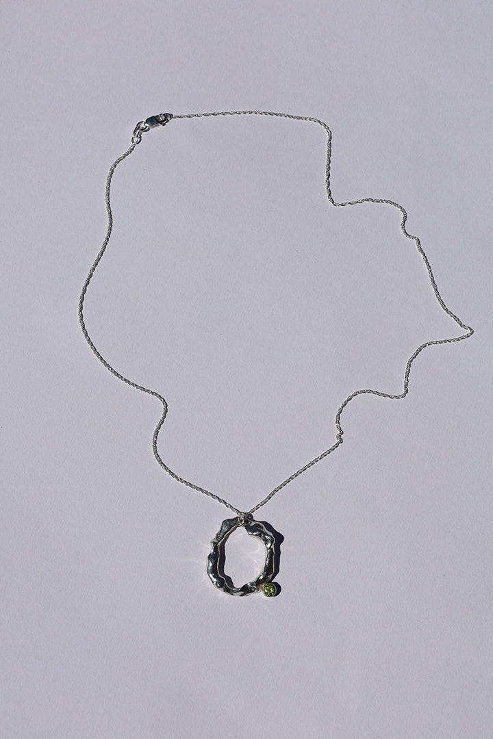 Abstract Orb Peridot Necklace