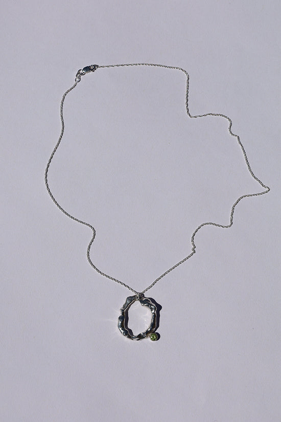 Abstract Orb Peridot Necklace