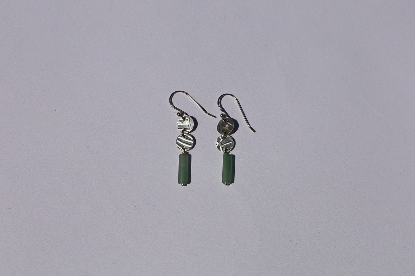 (#14) Double Round Aventurine Danglers