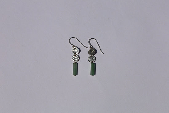 (#14) Double Round Aventurine Danglers
