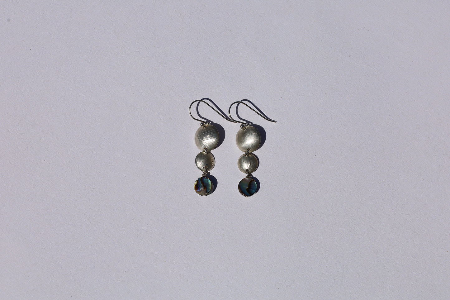 (#2) Double Domed Abalone Earrings