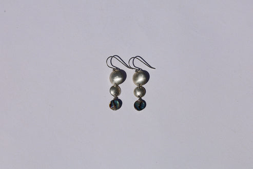 (#2) Double Domed Abalone Earrings