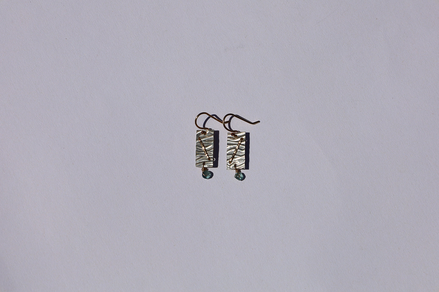 (#12) Textured Aventurine Earrings