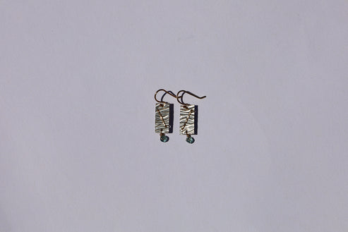 (#12) Textured Aventurine Earrings