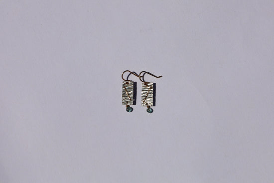 (#12) Textured Aventurine Earrings