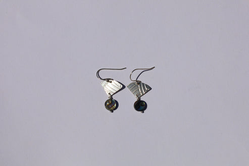 (#9) Fanned Abalone Earrings