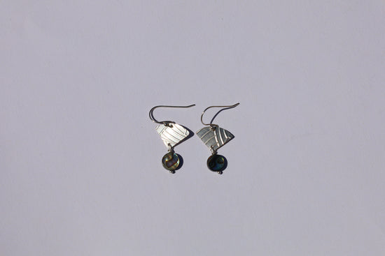 (#9) Fanned Abalone Earrings