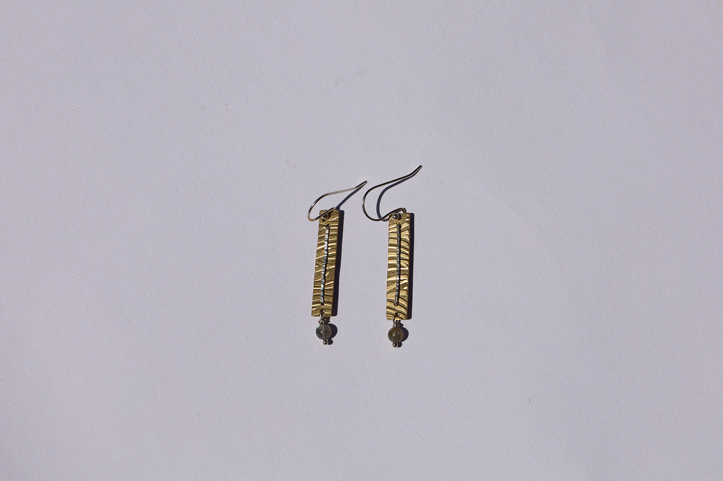 (#5) Long Labradorite Earrings
