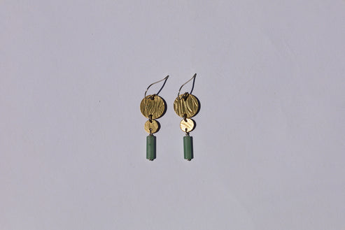 (#11) Double Drop Aventurine Earrings