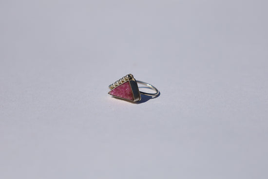 Pink Druzy Beaded Ring