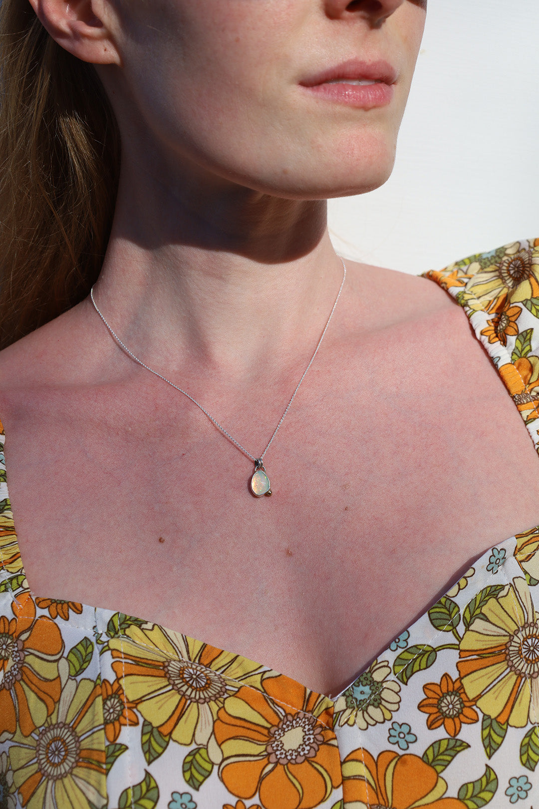 Opal Dot Necklace