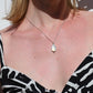 Rainbow Moonstone Dot Necklace