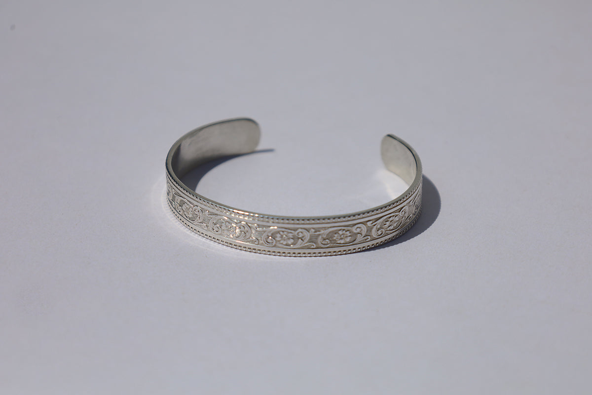 SS Textured Cuff Bracelet
