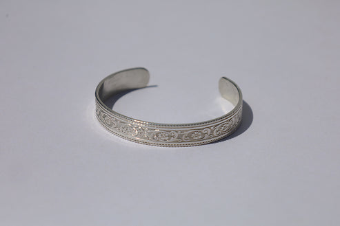 SS Textured Cuff Bracelet