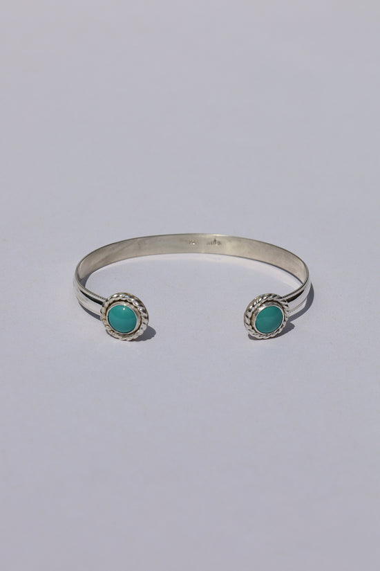 Turquoise Rope Open Cuff