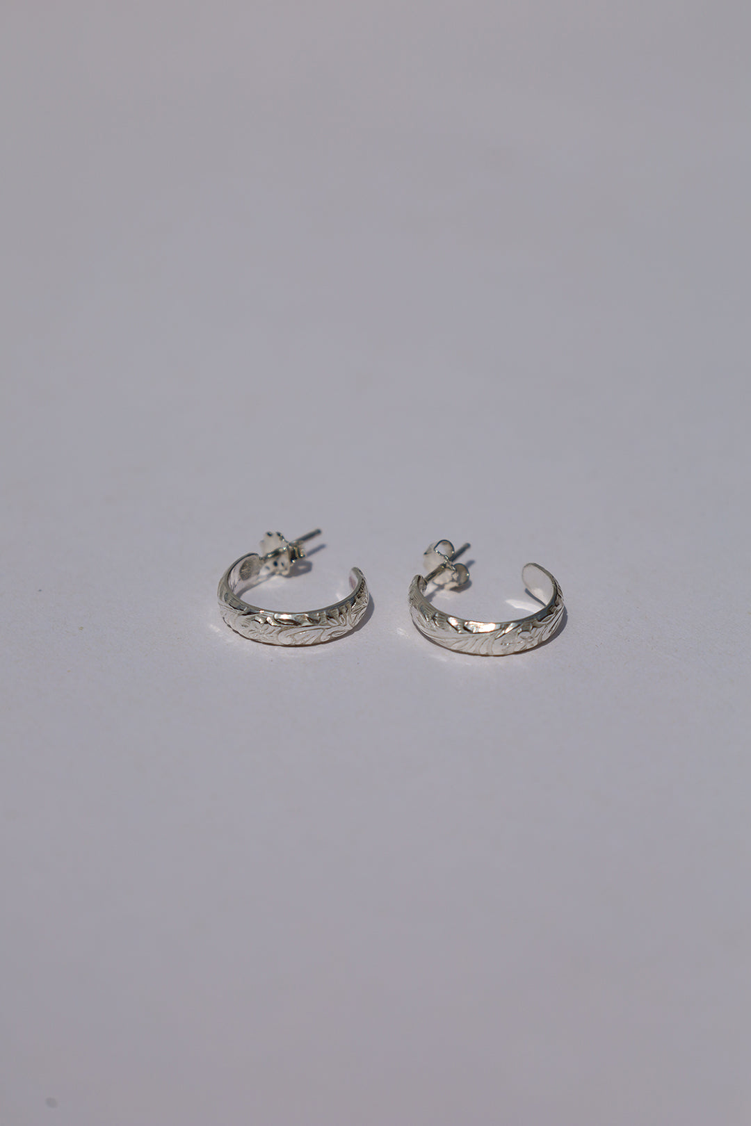 Textures Sterling Huggie Hoops