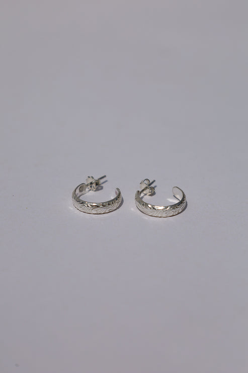Textures Sterling Huggie Hoops
