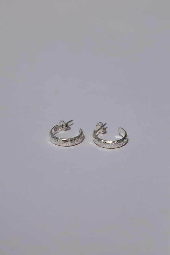 Textures Sterling Huggie Hoops