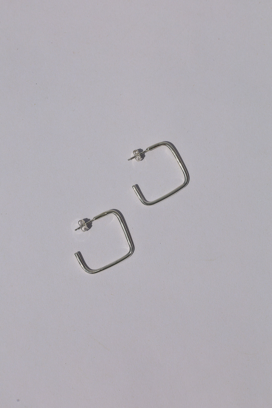 Sterling Square Hoops