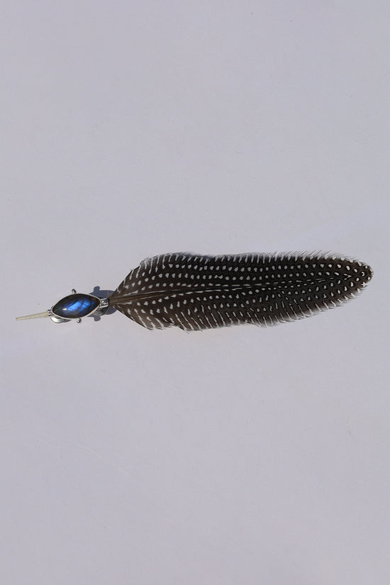 Labradorite Feather Hat Pin