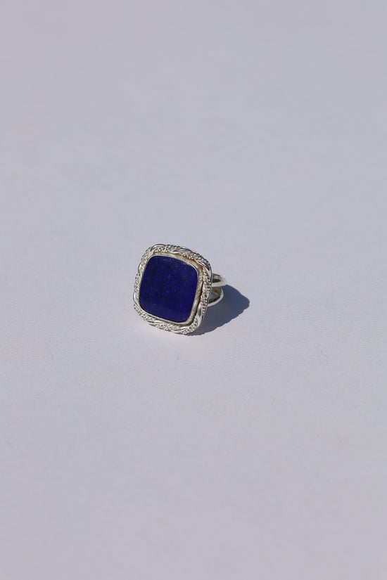 Lapis Square Rope Ring