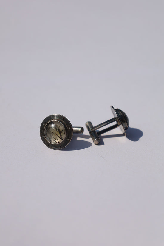 Rutilated Quartz Cuff Links