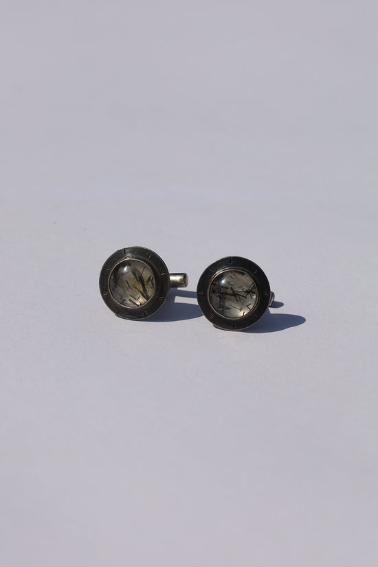 Rutilated Quartz Cuff Links
