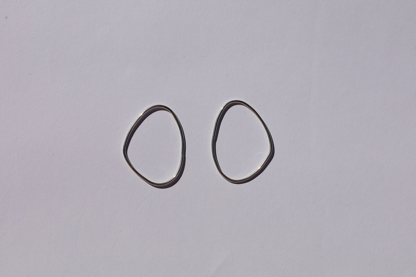 Sterling Silver Irregular Hoops