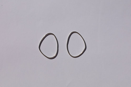 Sterling Silver Irregular Hoops