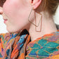 Square Brass Hoops