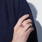 Triangular Pink Druzy Ring